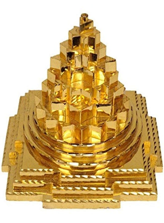 Divya Shakti 100% Pure Brass Meru Shri Yantra for Lakshmi Pooja 1.5 x 1.5 Inch for Home Temple - Image 1